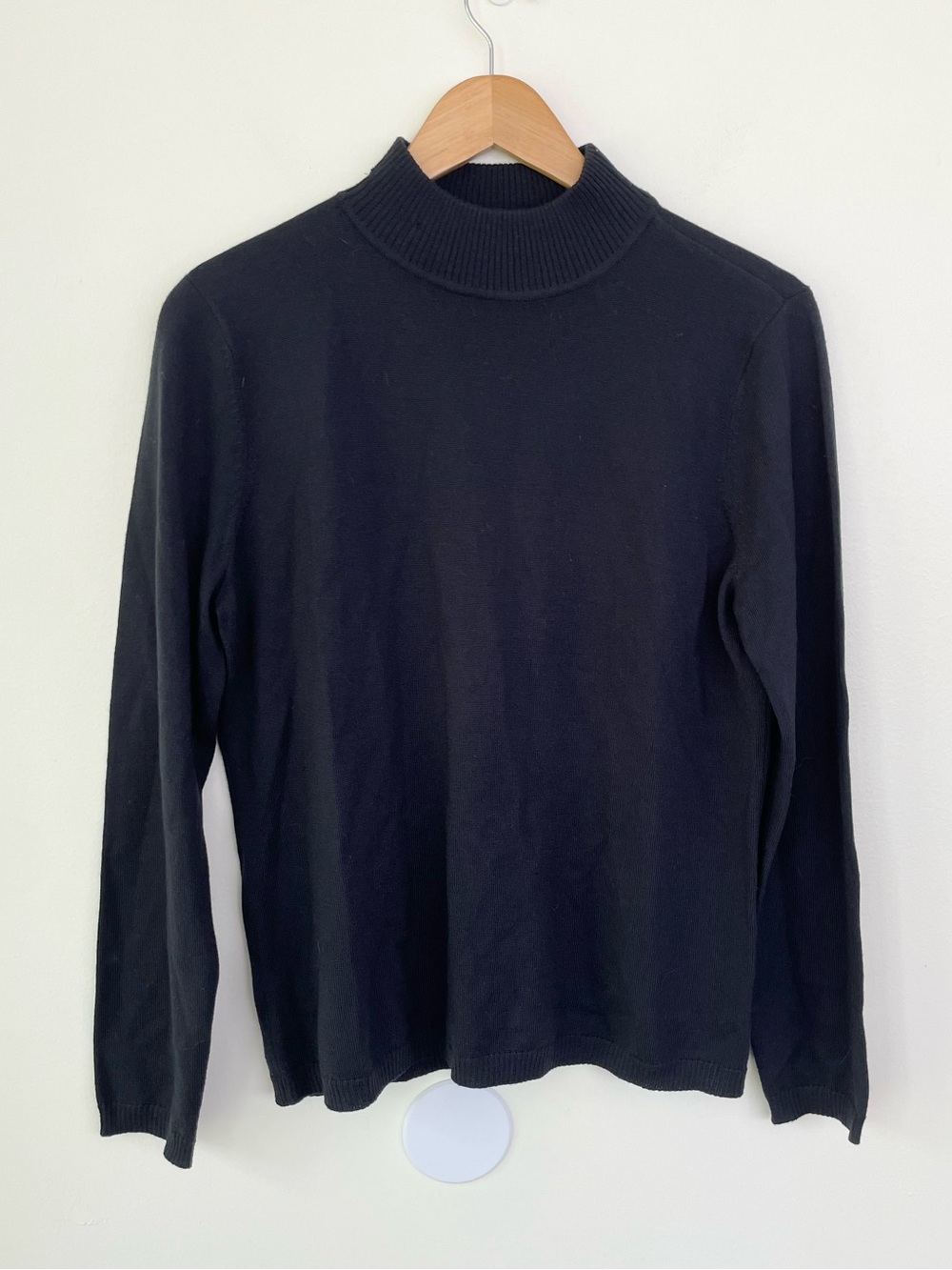 Pendleton 100% Merino Wool Mock Neck Deep Navy Blue Sweater Size L Large Classic